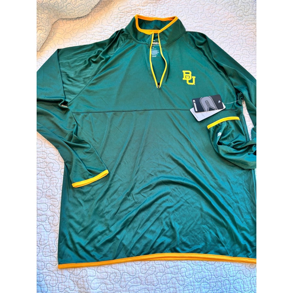 Baylor University Bears Men's Quarter Zip Pullover Size Large Colosseum